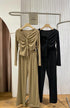 Autumn Long Sleeve Ribbed Top With Pant Set
